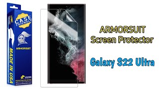 ARMORSUIT MilitaryShield Screen Protector for Samsung Galaxy S22S23 Ultra Unboxing and Application [upl. by Dreda305]