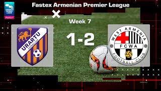 Urartu  West Armenia 12 Fastex Armenian Premier League 202425 Week 07 [upl. by On783]