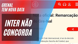 O resultado prático da pedrada  Haverá punição  Inter não concorda com nova data do Grenal [upl. by Ybot850]