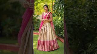 half saree lehenga designsshortsfeed short viralshorts [upl. by Elleirol]