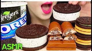 ASMR OREO ICE CREAM MILKA OREO CHOCOLATE COOKIES 오레오 아이스크림 밀카 오레오 먹방 EATING SOUNDS NO TALKING [upl. by Desi]