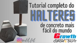 Como fazer halteres de 5 kg no molde de papelão [upl. by Airdnahc624]