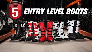 Top 5 EntryLevel Motocross Boots [upl. by Halla679]