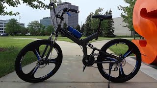 26in Folding Mountain Bike Review  How to Fold [upl. by Lacie]