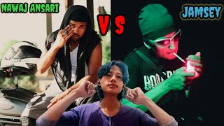 Nishan limbu vlogs react to NawajAnsari vs Jamsey diss [upl. by Carmelo]