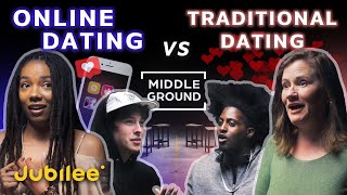 Online vs Traditional Dating Are Dating Apps All About Sex  Middle Ground [upl. by Abekam711]