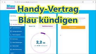 Handyvertrag kündigen Blaude Vertrag kündigen in 1 Minute online So gehts ganz schnell [upl. by Solenne]