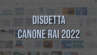 Videoguida  Esenzione Canone Rai 2022 Disdetta Online Dichiarazione Sostitutiva PDF PEC Posta [upl. by Notlim]