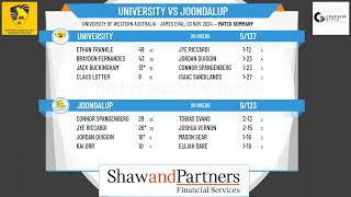 University v Joondalup Chatfield Group Livestream [upl. by Constantine]