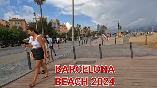 4k REAL 4K WALK BEACH PARTY SHOW BARCELONA [upl. by Bret]