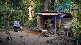 Full video 60 days  Build a survival shelter on the wasteland  bushcraft camp [upl. by Sadonia]