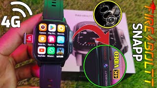 Fire Boltt Snapp 4g SmartWatch Unboxing  fire boltt smartwatch connect to phone  fire boltt 4g pro [upl. by Aicire]