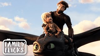 Toothless Returns To Hiccup  How To Train Your Dragon 3 2019  Family Flicks [upl. by Dasi]