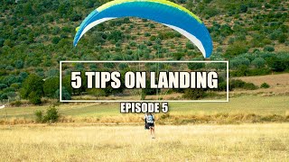 PARAGLIDING TUTORIALS 5 TIPS ON LANDING [upl. by Newbold]