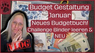 SPAREN Budgetgestaltung Januar 🥳 NEUE Challenges amp Buch umschlagmethode budgetplanung vlog asmr [upl. by Elrem]