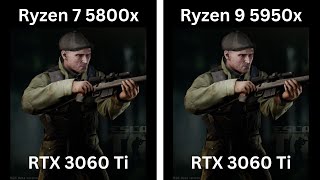 Ryzen 7 5800X versus Ryzen 9 5950X  TARKOV  1080p medium settings with a RTX3060 Ti [upl. by Eeryn]