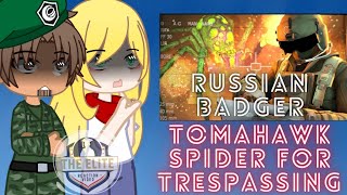 GATE React to RUSSIAN BADGER Tomahawking spider for trespassing [upl. by Ingrid601]