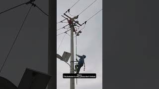 Installing Bird Repeller On The Wire Pole Wisdom Tips Tools Machines Easy Easyway Easywork ！ [upl. by Takakura]