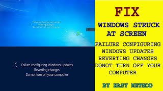 how to fix failure configuring windows updates reverting changes do not turn off window 78102020 [upl. by Nodearb652]