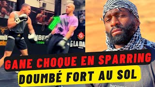 video Ciryl Gane choque dans une séance de sparring Cédric Doumbé fort au sol [upl. by Osanna]