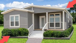 Such a UNIQUE amp LUXURIOUS mobile home Double porches on this double wide Home Tour [upl. by Isyad]