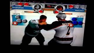 NHL Hitz Pro fight Hatcher vs Shanahan [upl. by Reeves]