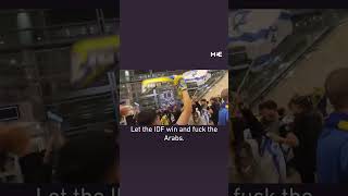 Maccabi Tel Aviv hooligans chanting antiArab chants at Tel Aviv airport [upl. by Cavanaugh]