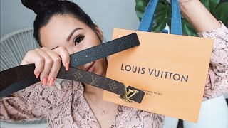 UNBOXING MY LOUIS VUITTON REVERSIBLE BELT 80CM [upl. by Aloise813]