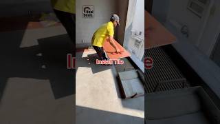 Install Wooden Look Flooring Tile P327 Construction Dha Lahore shorts viral [upl. by Uriah536]