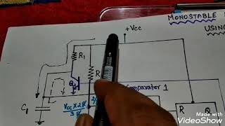 Monostable multivibrator using 555 Timer [upl. by Tereve304]