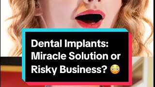 Dental Implants Miracle Solution or Risky Business Cosmetic Dentist Explains [upl. by Ahsinawt368]