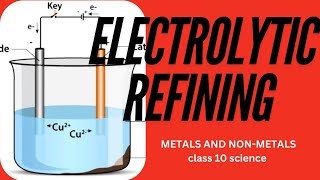 Electrolytic Refining metalsandnonmetalsclass10 class10science [upl. by Haelem]