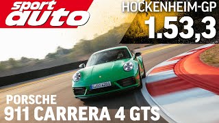 Porsche 911 Carrera 4 GTS  Hot Lap HockenheimGP  sport auto [upl. by Pilif]