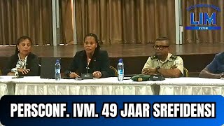 PERSCONFERENTIE IVM 49 JAAR SREFIDENSI 15 NOV 2024 [upl. by Neukam]