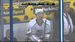 Jake Muzzin elbow to Vladimir Sobotka LA Kings vs St Louis Blues 11614 NHL Hockey [upl. by Wootten]