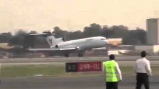 B727 iran air landing crash omg 😱😱 [upl. by Aynosal]