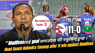 quotTheres no reason to celebrate the win against Maldivesquot Nepal head coach Rajendra Tamang [upl. by Lakim]