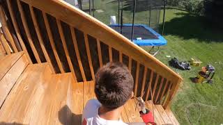 How do you stain a deck using Cabots Australian Timber Oil [upl. by Aihsenor]