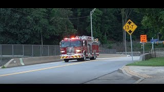 NS Ballast train crossing the river then a fire truck 4k [upl. by Jeffrey]