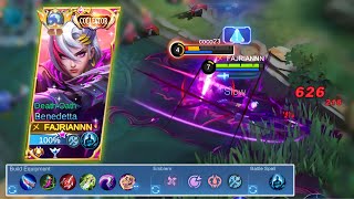 TOP GLOBAL BENEDETTA  BENEDETTA EXP ROTATION  BENEDETTA GAMEPLAY MOBILE LEGENDS [upl. by Airal575]