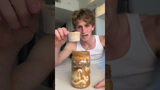 Peanut Butter Hack 🥜 peanutbutter overnightoats [upl. by Notsreik]