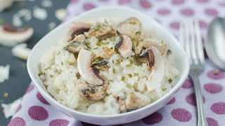 Recette  Risotto aux champignons de Paris [upl. by Boardman681]