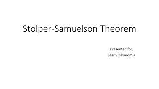 Stolper Samuelson Theorem [upl. by Silverstein166]