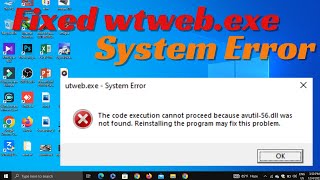 how to fixed utwebexe system Error in bangla  Rongbilasi [upl. by Halueb]