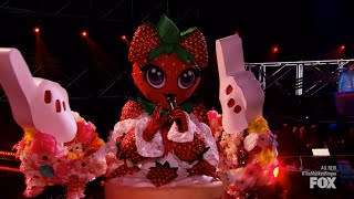 The Masked Singer 12 Strawberry Shortcake sings Wrecking Ball by Miley Cyrus [upl. by Siloum]