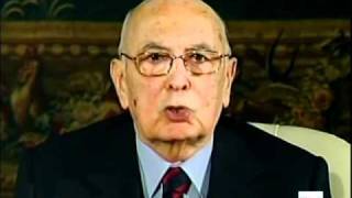 Messaggio di fine anno del Presidente della Repubblica Giorgio Napolitano  2010 [upl. by Aicatsue]