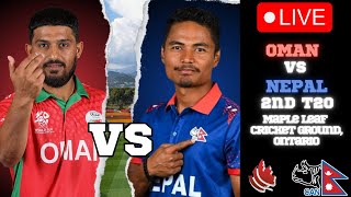 NEPAL vs OMAN 2nd T20 Live  NEP vs OMN T20I 2024 Live [upl. by Atteram]