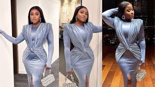 How To Cut and Sew bodycon drape dress by Veekee James [upl. by Nyrmac]