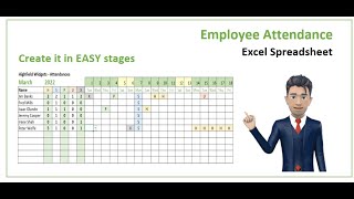 Create your own Employee Attendance Template using Excel 365 [upl. by Ronalda]