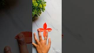 DIY PAPERFLOWER making easy papercraft ideahow to make paper flowers craft youtube shorts yt [upl. by Hennie244]